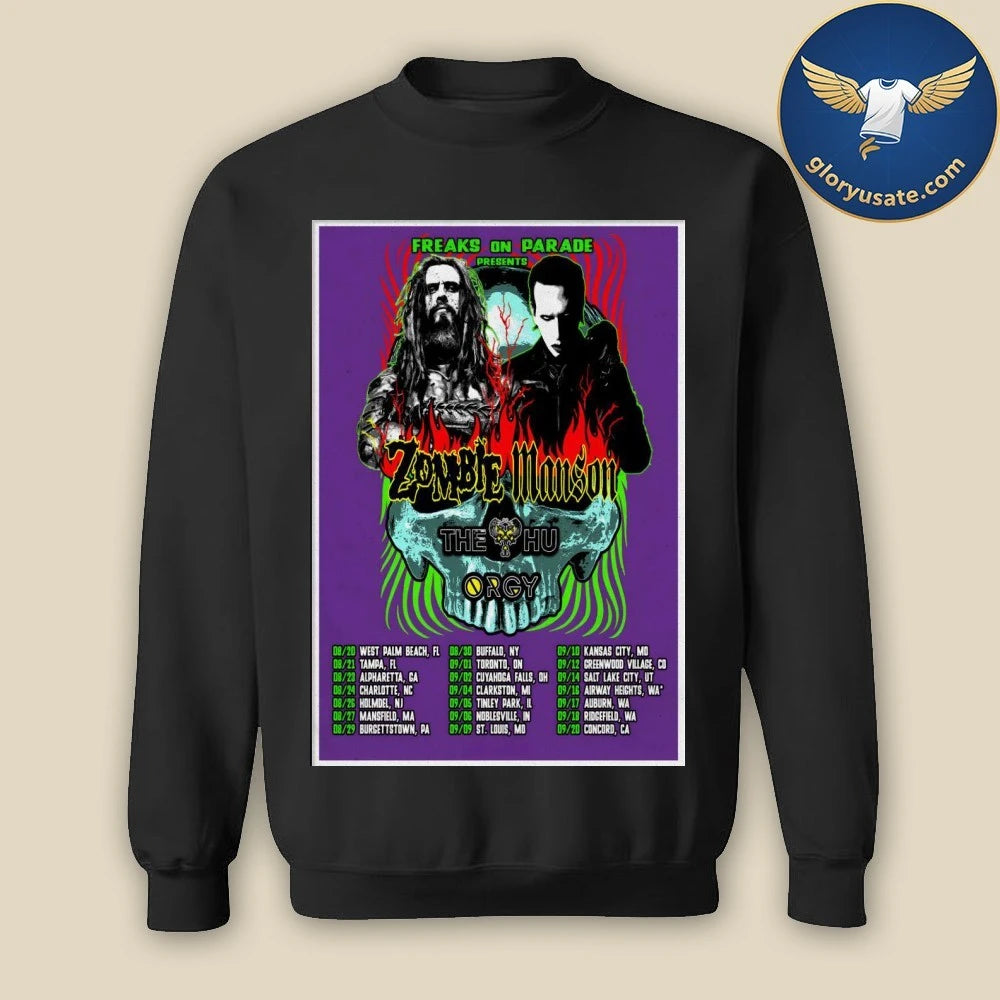 The HU NA Freanks On Parade Presents Zombie Mansonn Tour 2026 Poster Shirt