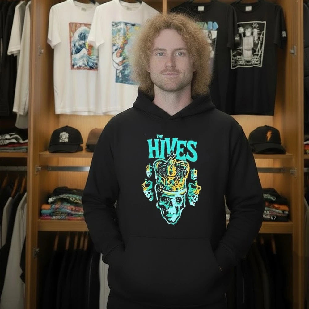 The Hives Merch East Coast Tour 2026 Green Skull Crown Shirt