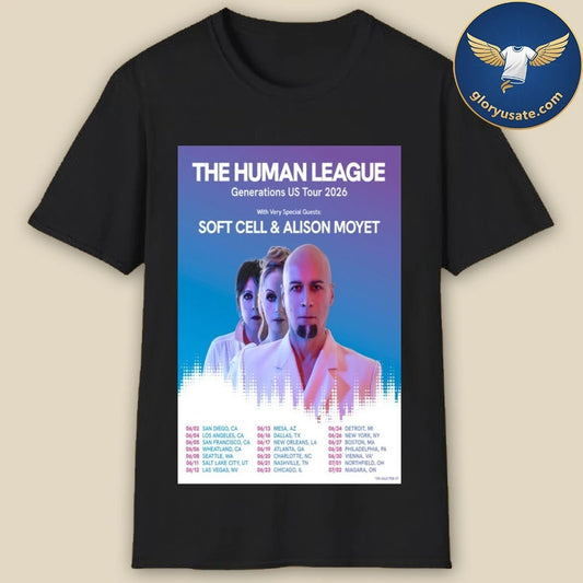 The Human League Generations Us Tour 2026 Poster Shirt