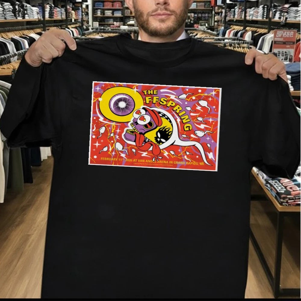 The Offspring Grand Rapids Michigan 2026 Official Poster For Show At Van Andel Arena On February 11th Landscape Poster Shirt