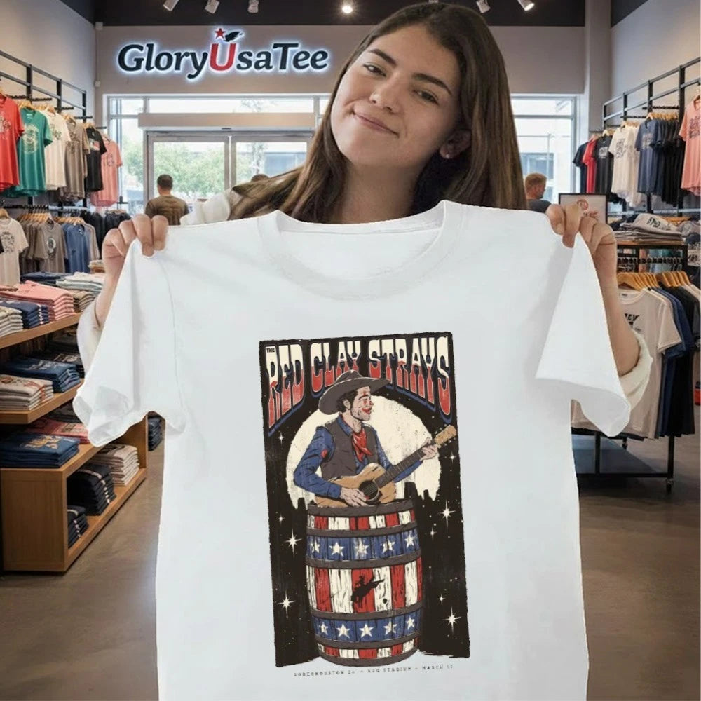 The Red Clay Strays Rodeohouston 26 x SoundWaves Creative Houston Texas 2026 Event Poster At NRG Stadium On March 17-2026 Shirt