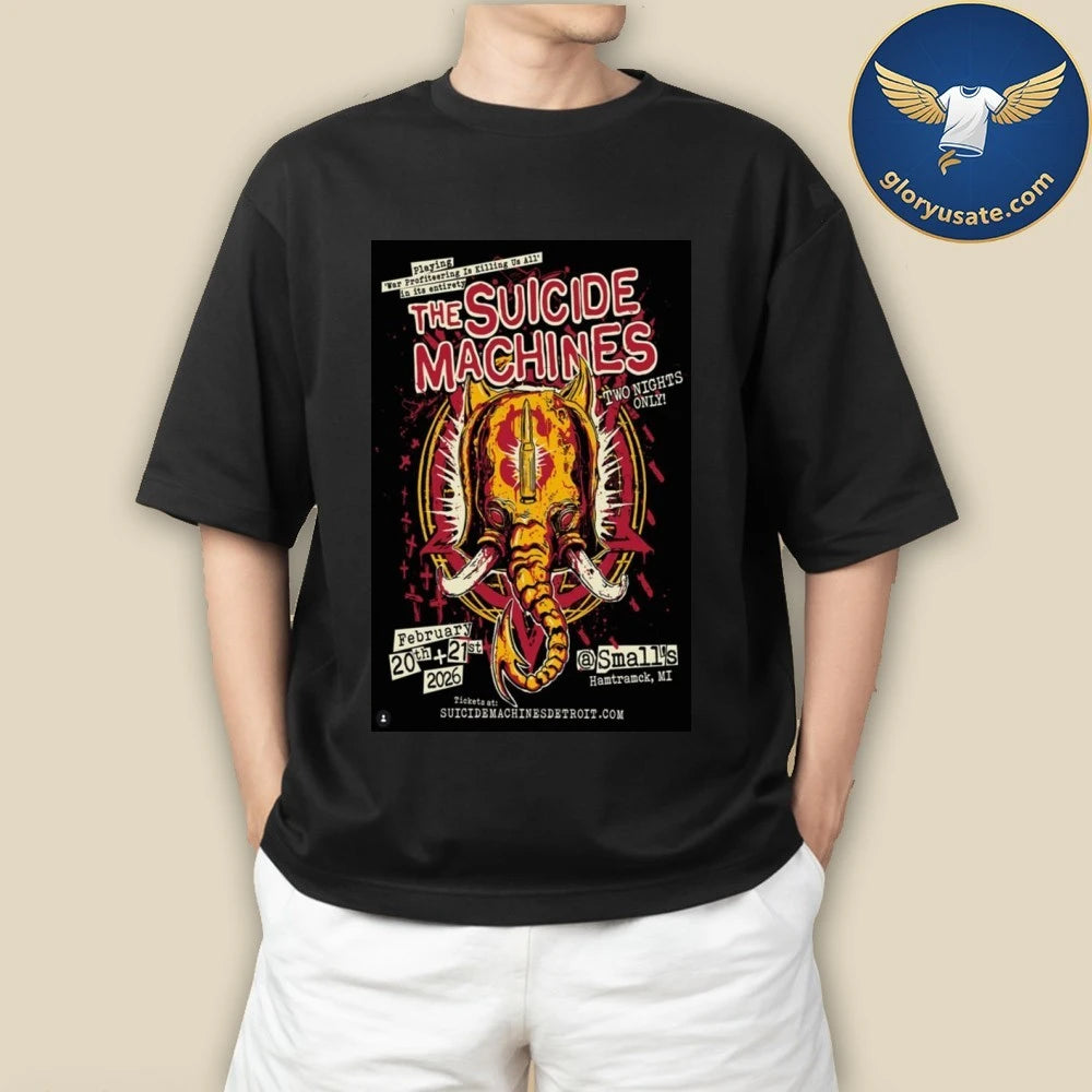 The Suicide Machines February 20-21 2026 Hamtramck, MI Poster Shirt