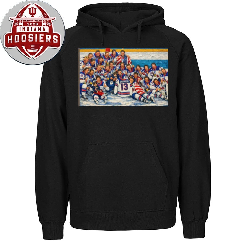 The U.S. men’s ice hockey team after winning the gold medal at the 2026 Milano Cortina Winter Olympics T-Shirt