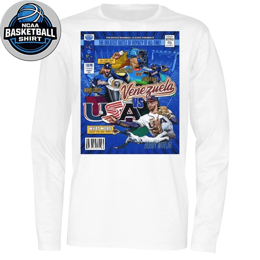 The World Baseball Classic Presents The Greatest Battle Battle of Baseball Royalty Venezuela vs USA 2026 Shirt
