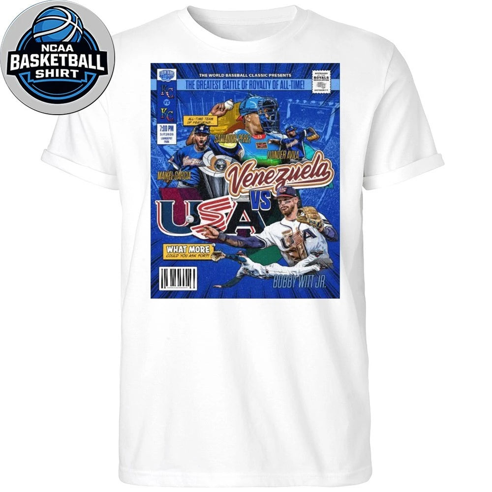 The World Baseball Classic Presents The Greatest Battle Battle of Baseball Royalty Venezuela vs USA 2026 Shirt