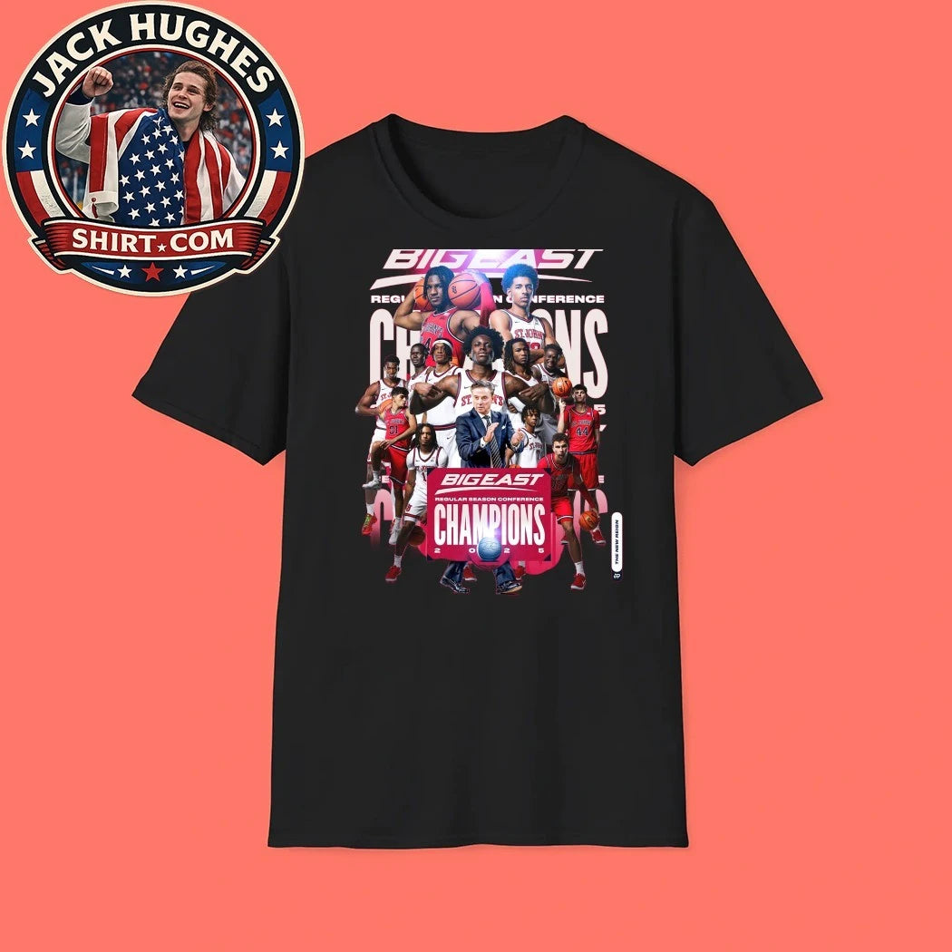 The moment the St. John’s University men’s basketball team became the Big East Regular Season Champions in 2025 T-Shirt