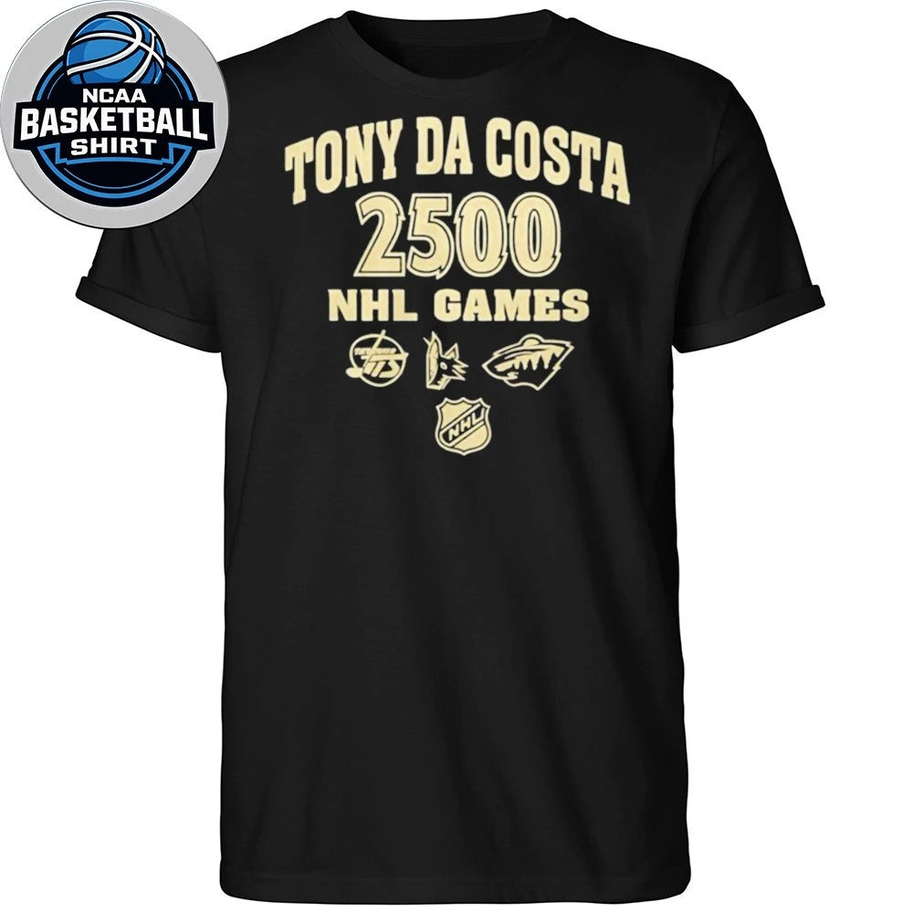 Tony Da Costa marks his 2500th NHL game Logo Shirt