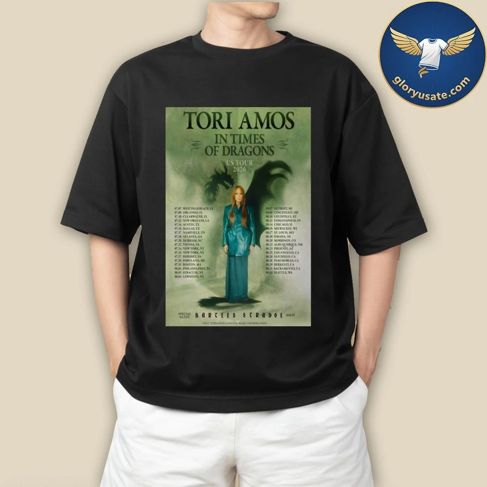 Tori Amos In Times Of Dragons US Tour 2026 Poster Shirt