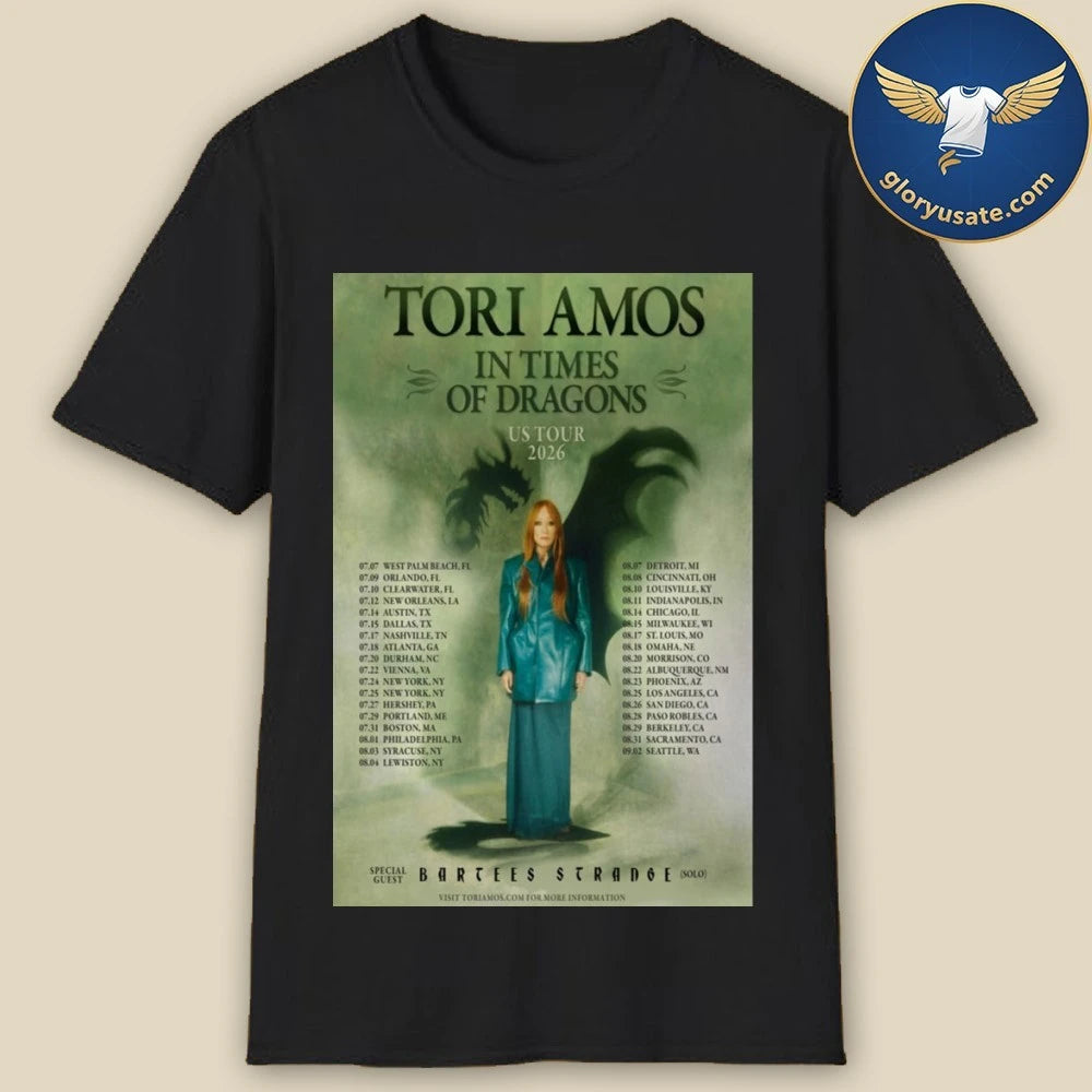 Tori Amos In Times Of Dragons US Tour 2026 Poster Shirt