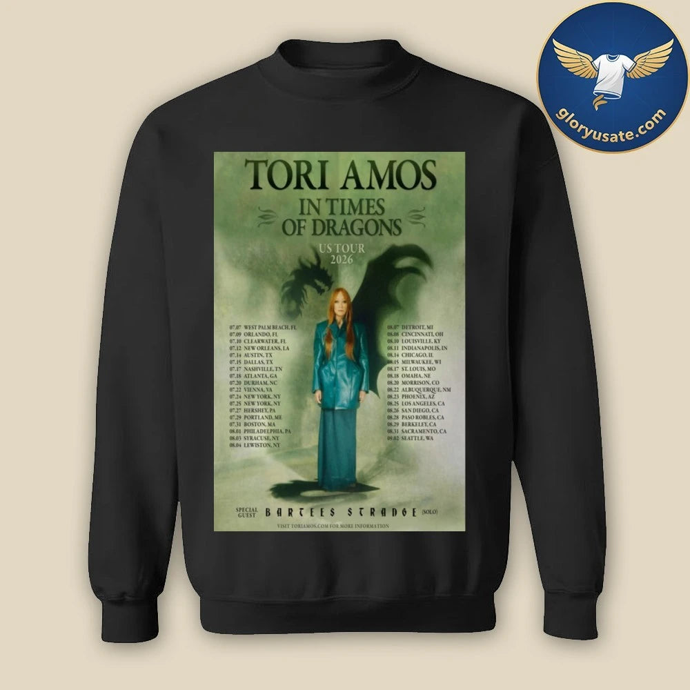 Tori Amos In Times Of Dragons US Tour 2026 Poster Shirt