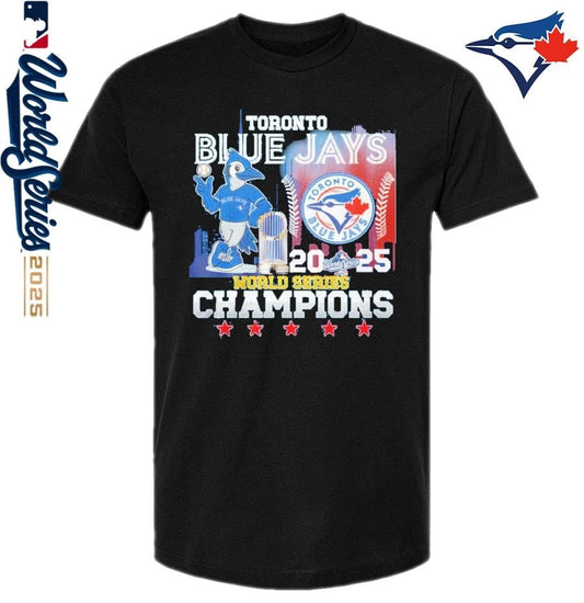 Toronto Blue Jays 2025 World Series Want It All Champions Mascot T-Shirt