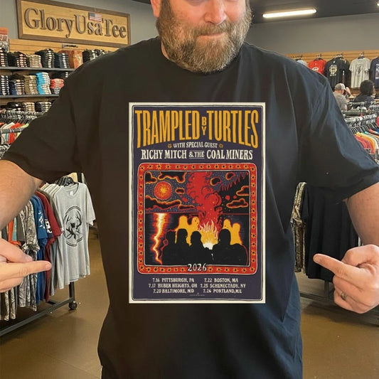 Trampled by Turtles July Tour 2026 Poster Shirt