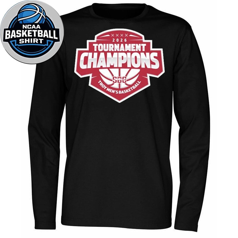 Troy Trojans 2026 Sun Belt Men’s Basketball Tournament Champions Logo Shirt