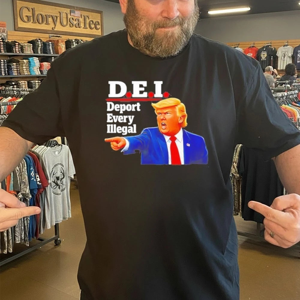 Trump DEI Deport Every Illegal cartoon Shirt