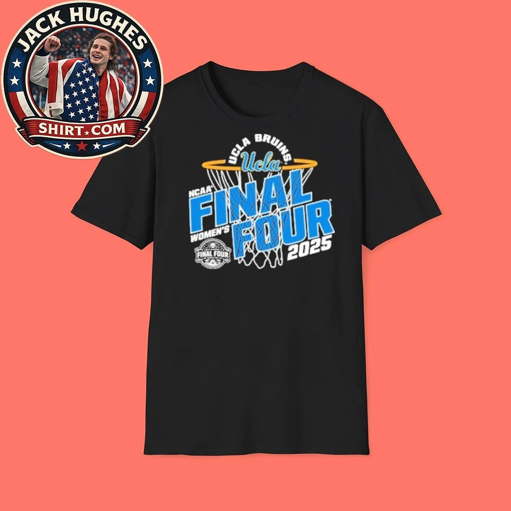 UCLA Bruins Black Blue 84 2025 NCAA Women’s Basketball Final Four Logo Shirt