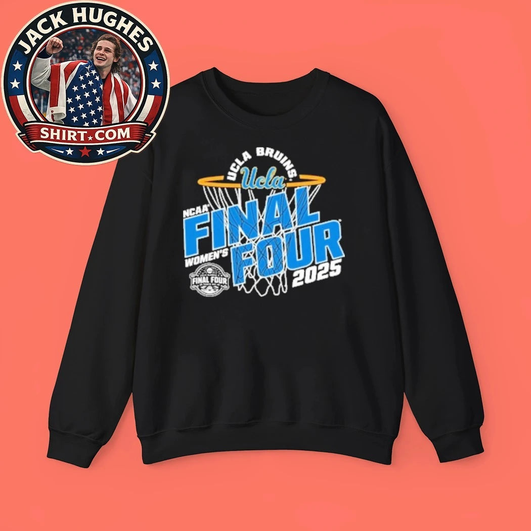 UCLA Bruins Black Blue 84 2025 NCAA Women’s Basketball Final Four Logo Shirt