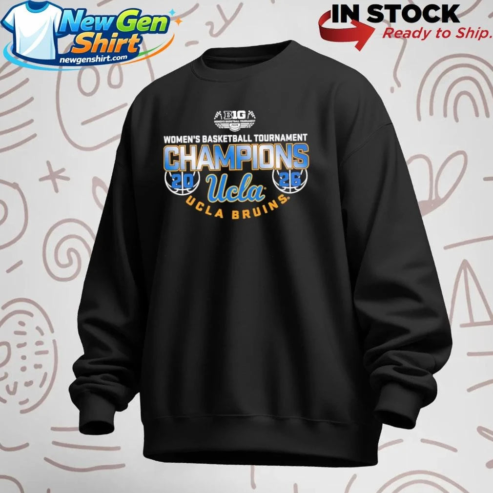 UCLA Bruins Women’s Basketball Back To Back Big 10 Tournament Champions Locker Room Shirt