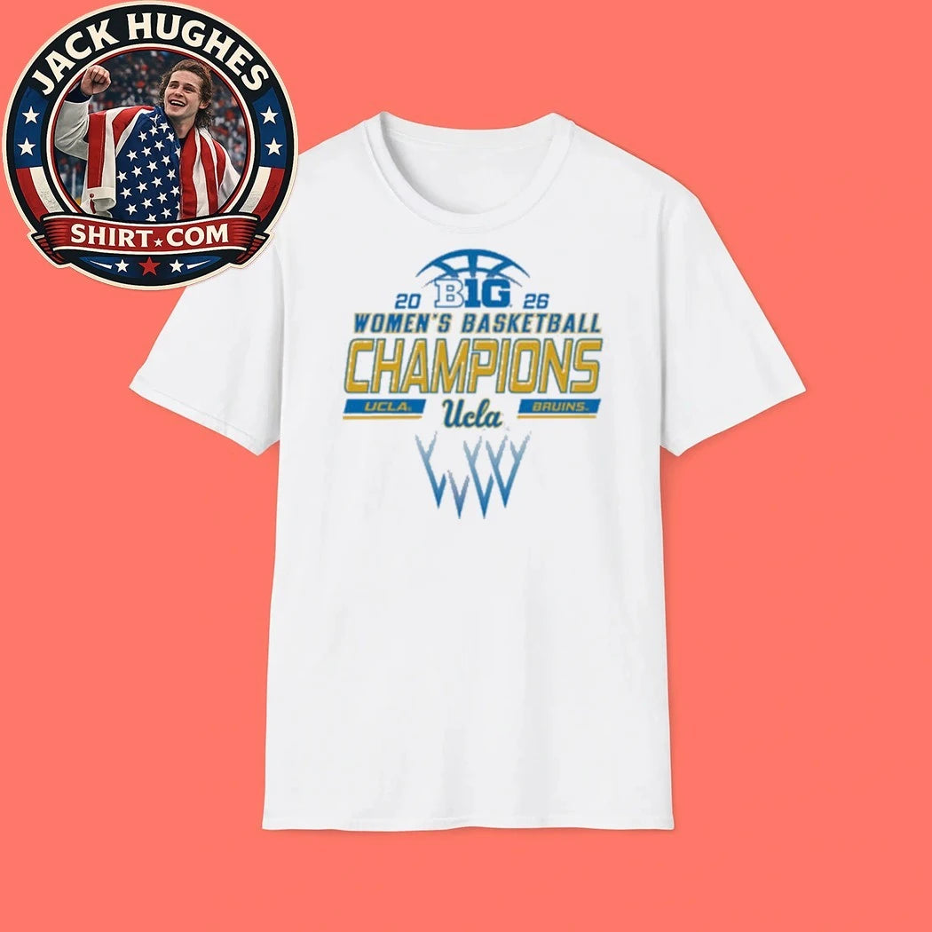 UCLA M White 2026 Big Ten Women’s Basketball Regular Season Champions Logo Shirt