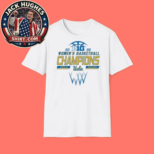 UCLA M White 2026 Big Ten Women’s Basketball Regular Season Champions Logo Shirt
