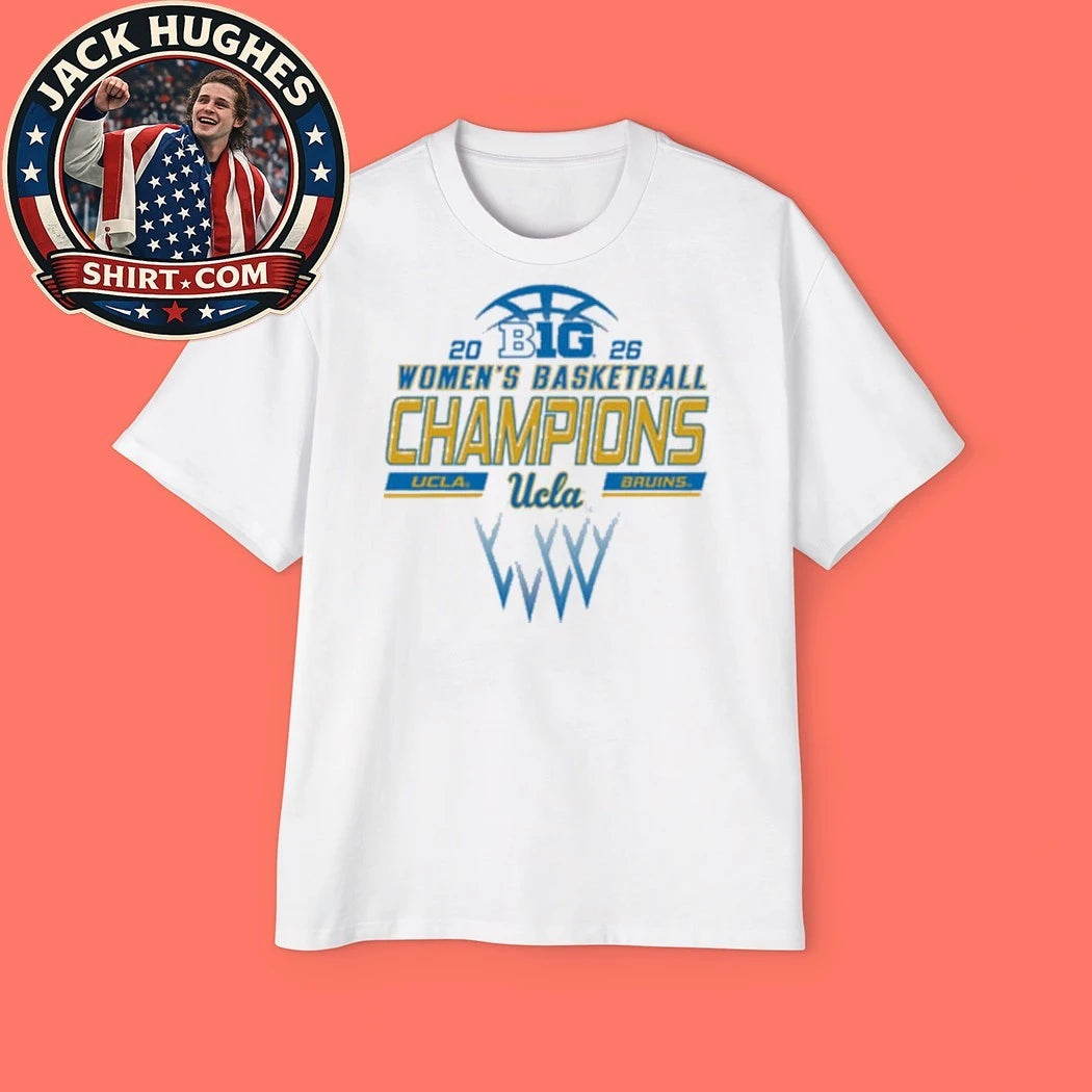 UCLA M White 2026 Big Ten Women’s Basketball Regular Season Champions Logo Shirt