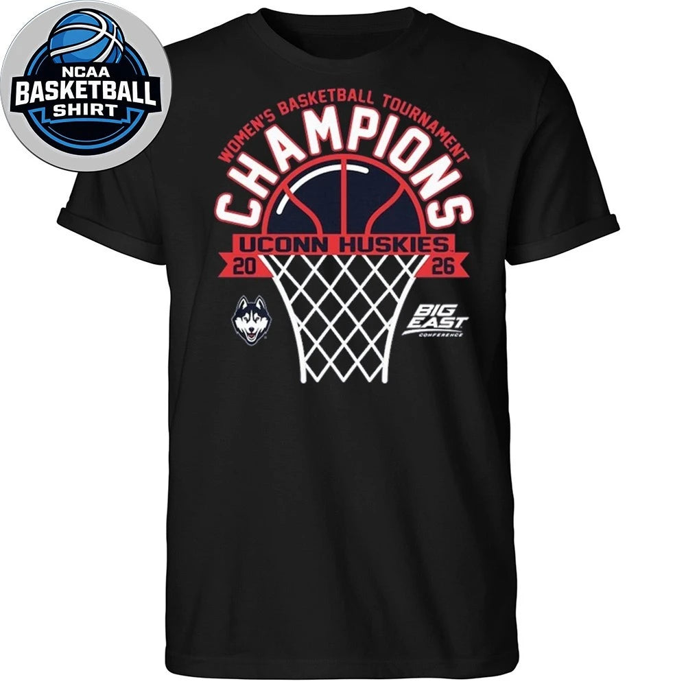 UConn Huskies 2026 Big East Women’s Basketball Tournament Champions Logo Shirt