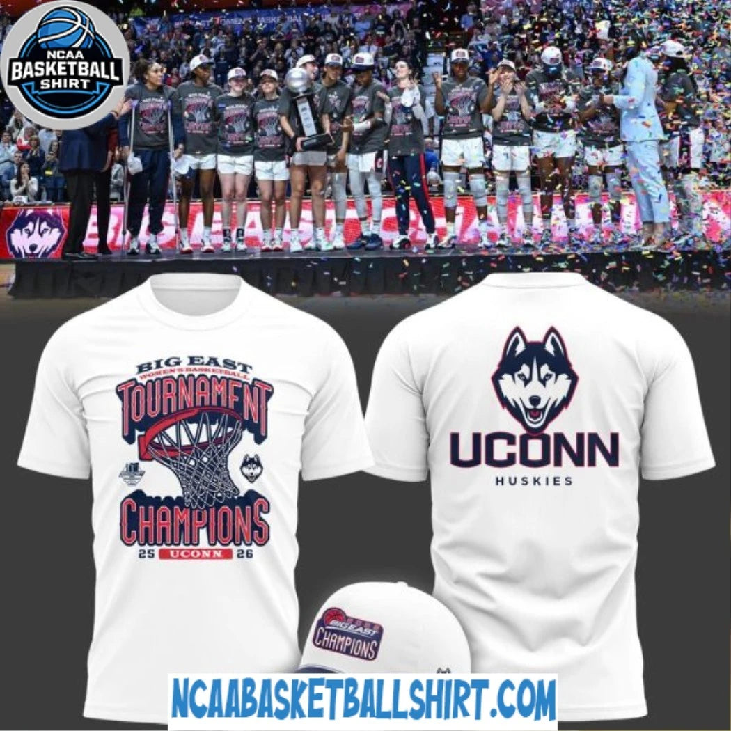 UConn Huskies Champions 2026 White Design T-Shirt, Hoodie