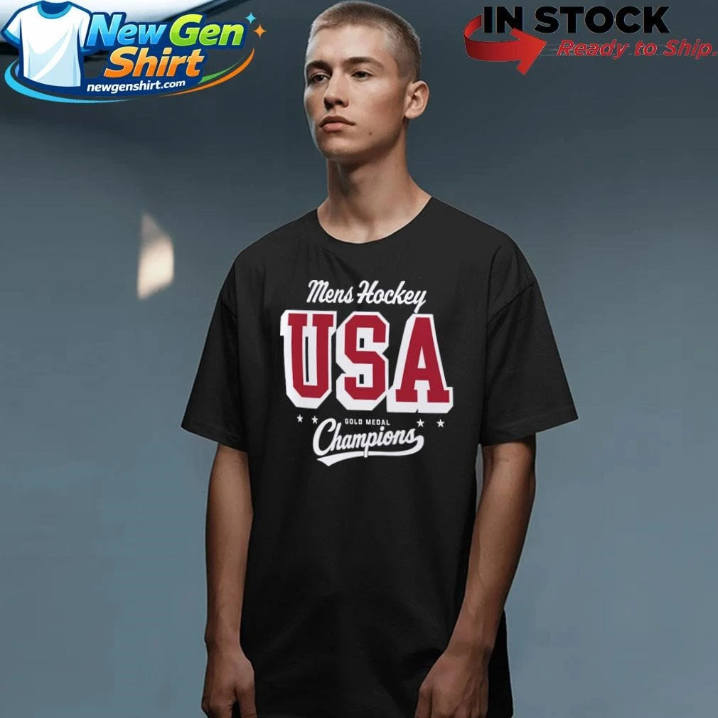 US Hockey 2026 Winter Olympics Gold Medal Champions Gold Standard Shirt