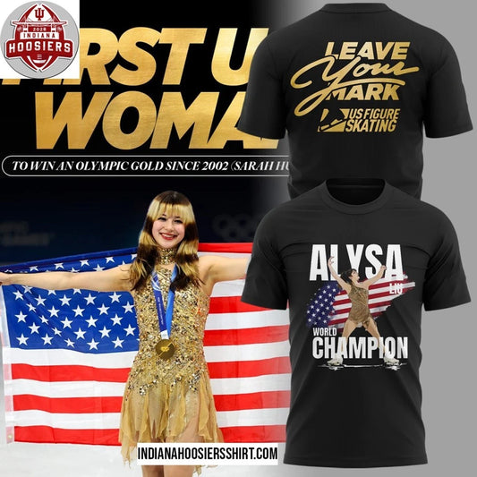US Olympic Figure Skating Champions 2026 Alysa Liu Leave Your Mark Us Figure Skating Logo Two Sided T-Shirt