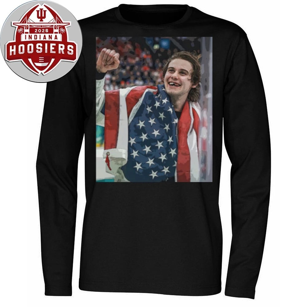 USA Champions Jack Hughes USA Flag T-Shirt