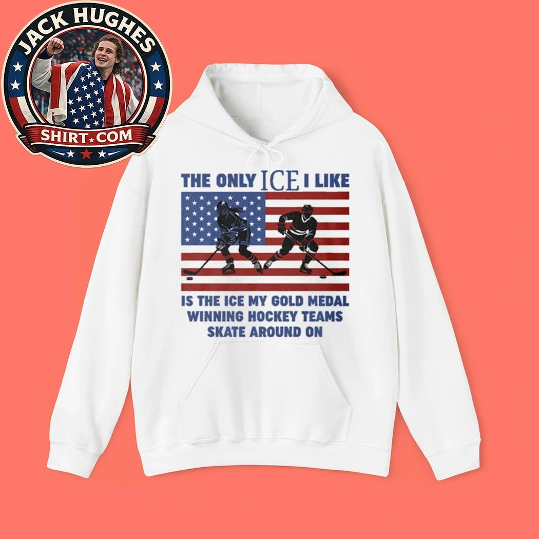 USA Gold Medal Hockey Patriotic American Flag The Only Ice I Like Champions Trending Shirt