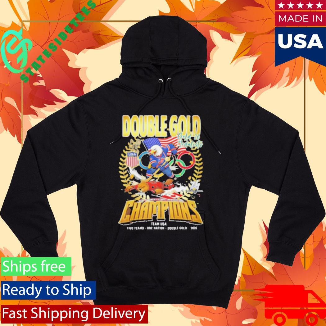 USA Hockey Double Gold Champions 2026 Eagle vs Beaver Shirt