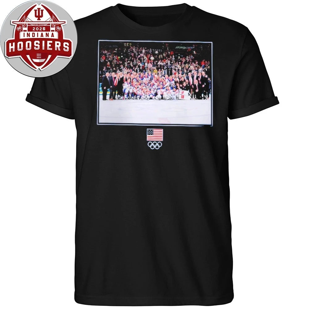 USA Hockey Fanatics Medal Moment Flag T-Shirt