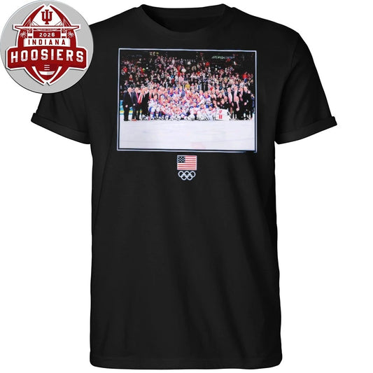 USA Hockey Fanatics Medal Moment Flag T-Shirt