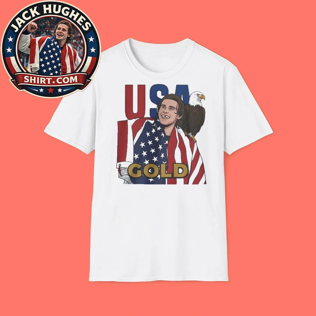 USA Hockey Gold Medal Bald Eagle 2026 Tee Shirt