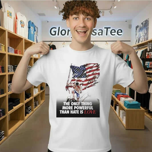 USA Luffy The Only Thing More Powerful Than Hate Is Love Shirt