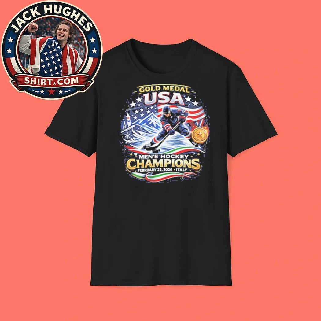 USA Men’s Hockey Gold Medal Champions February 22 2026 Italy New Shirt