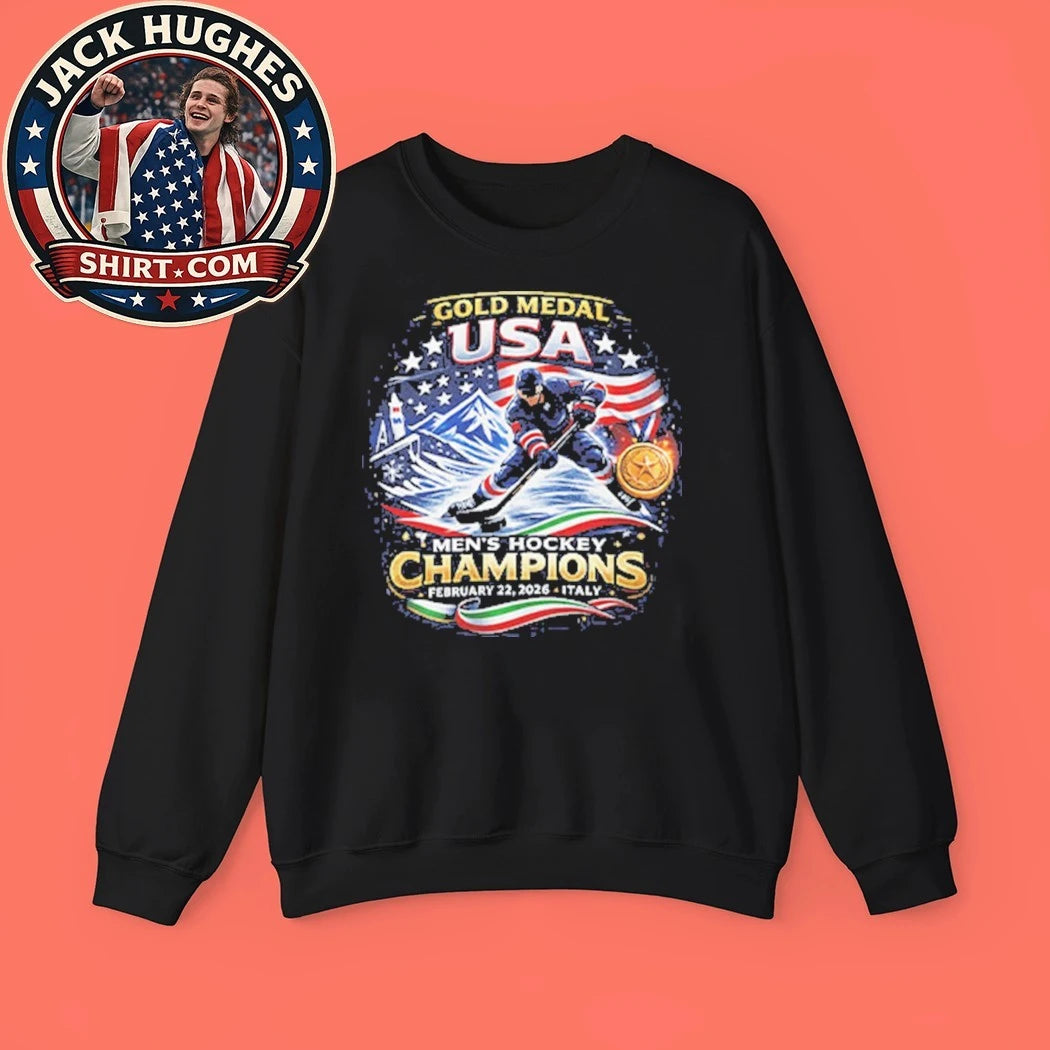 USA Men’s Hockey Gold Medal Champions February 22 2026 Italy New Shirt