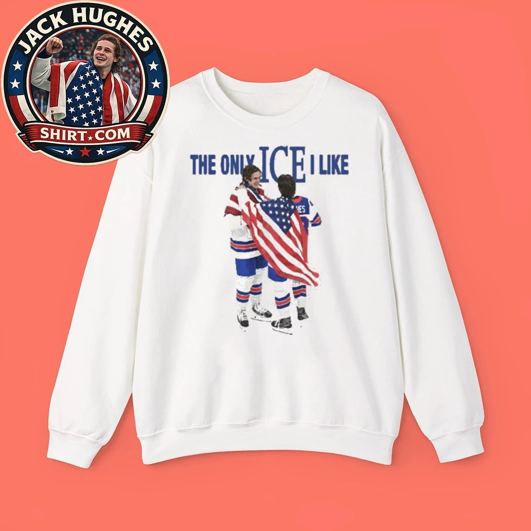 USA Olympic Gold Medal Hockey Jack Hughes, Jack Hughes Quinn Hughes Champions, Step Brothers Ice Hockey, USA Hockey Graphic T-Shirt