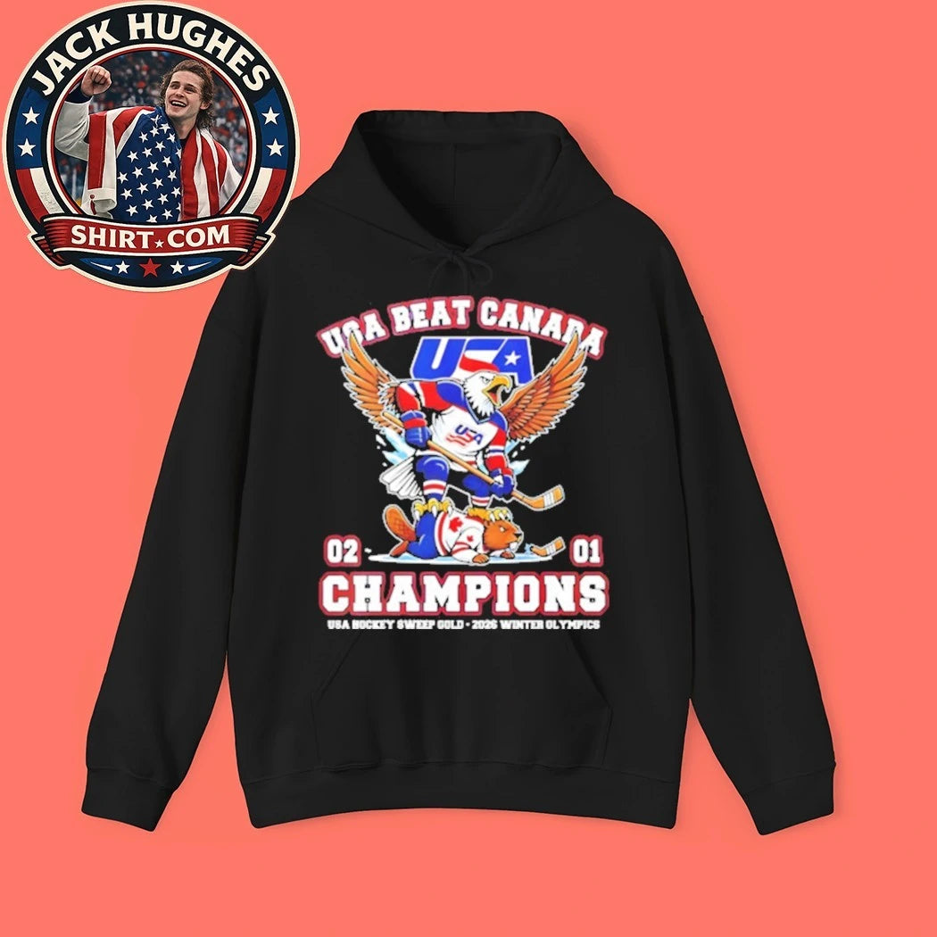 USA beat Canada Golden Gold Medalists Women’s Ice Hockey Olympic Champions 2026 New T-Shirt