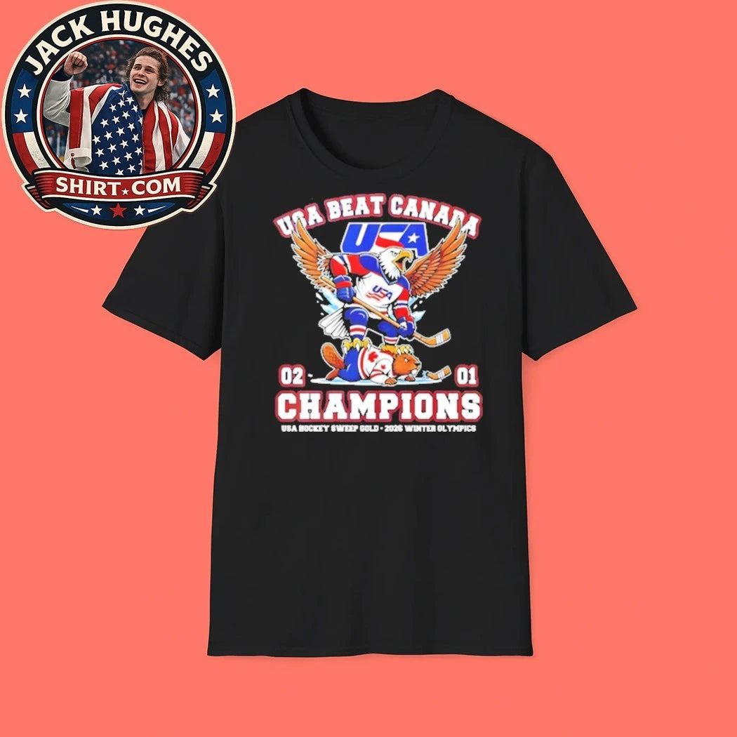 USA beat Canada Golden Gold Medalists Women’s Ice Hockey Olympic Champions 2026 New T-Shirt