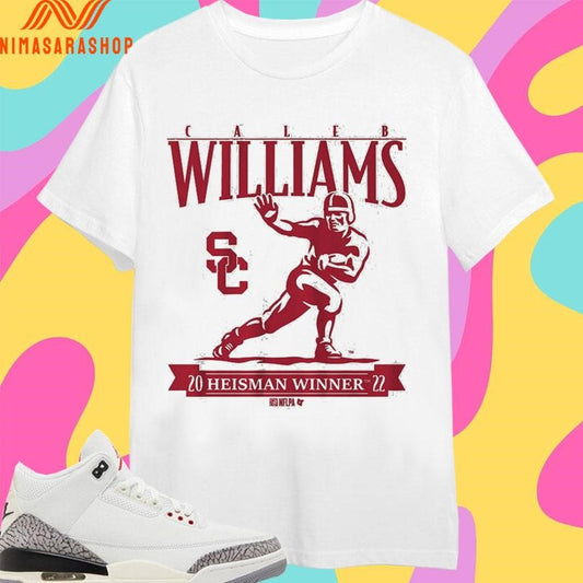 USC Trojans Football Caleb Williams Heisman Winner Trophy Shirts