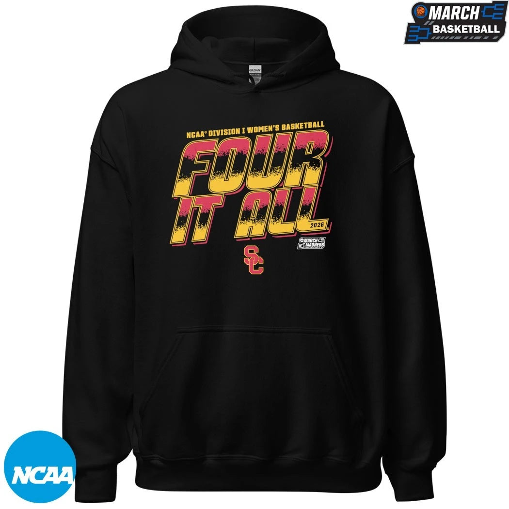 USC Trojans Four It All 2026 NCAA Women’s Basketball March Madness T-shirts
