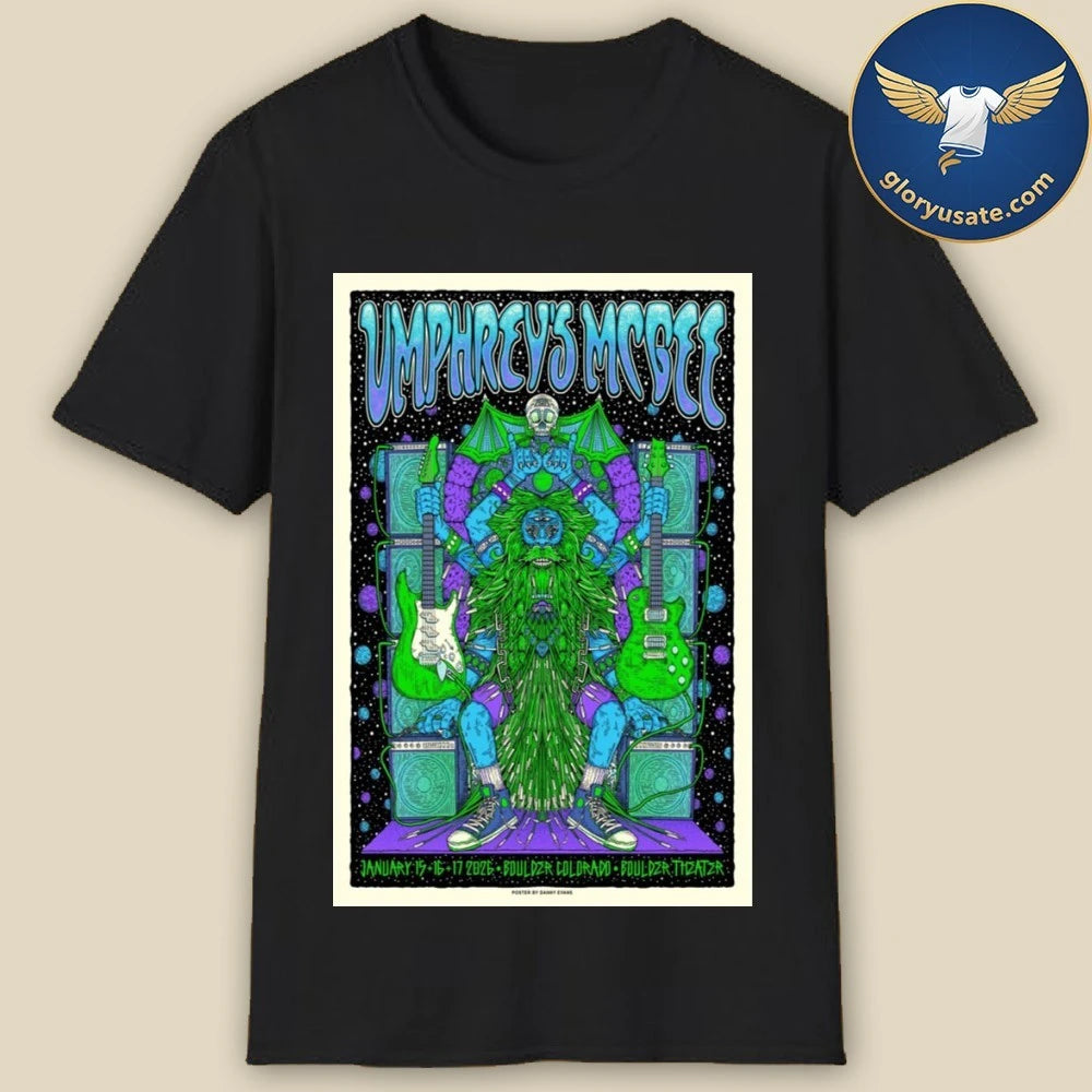 Umphrey’s McGee Jan 15-17 2026 Boulder Theater Boulder CO Poster Shirt