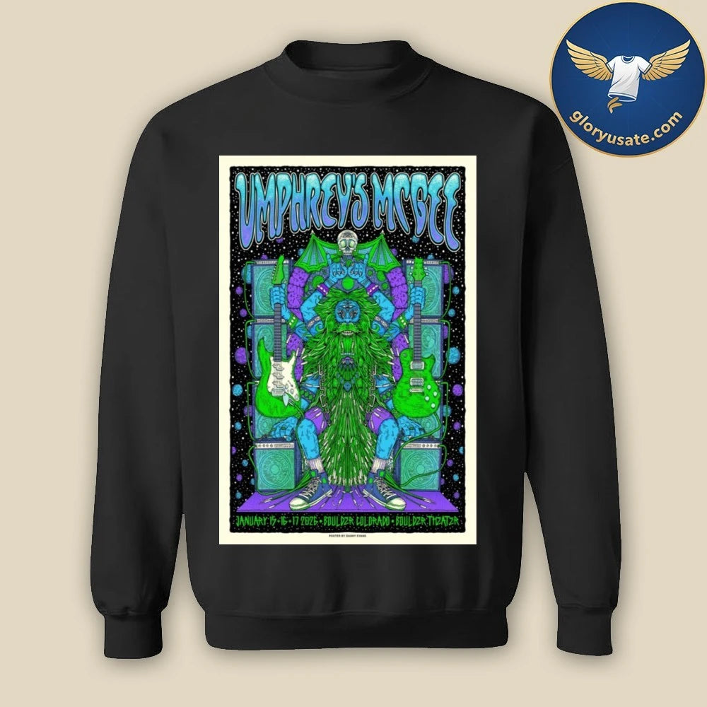 Umphrey’s McGee Jan 15-17 2026 Boulder Theater Boulder CO Poster Shirt