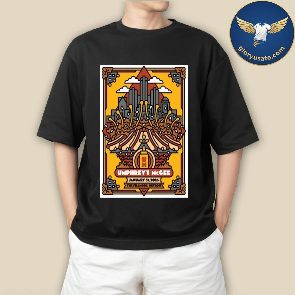 Umphrey’s McGee Jan 31 2026 The Fillmore Detroit MI Poster Shirt