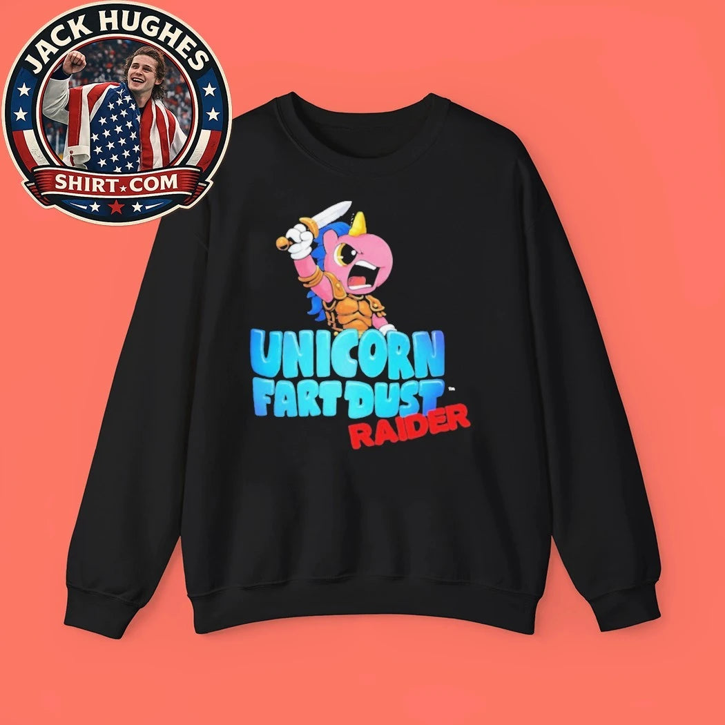 Unicorn Fart Dust Raider Funny Cartoon Warrior Shirt