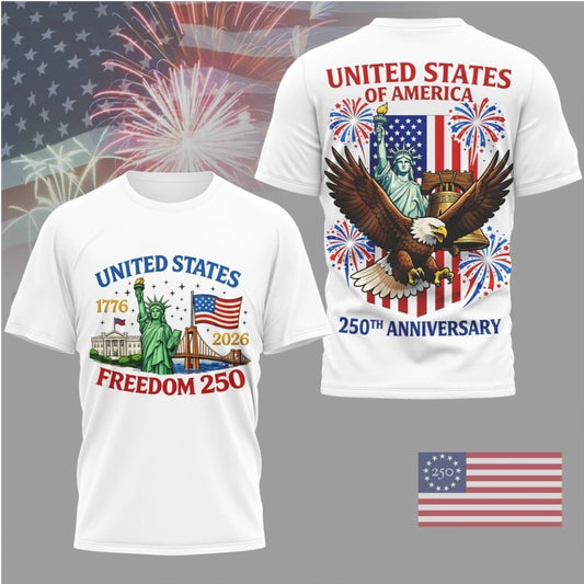 United States of America 250th Anniversary Statue of Liberty Eagle Shirt