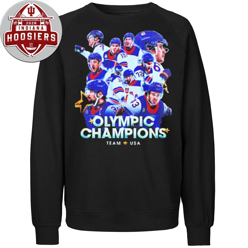 Usa Men’s Olympic Hockey Team Winter Olympic Milano Cortina 2026 Gold Medal Champions T-Shirt