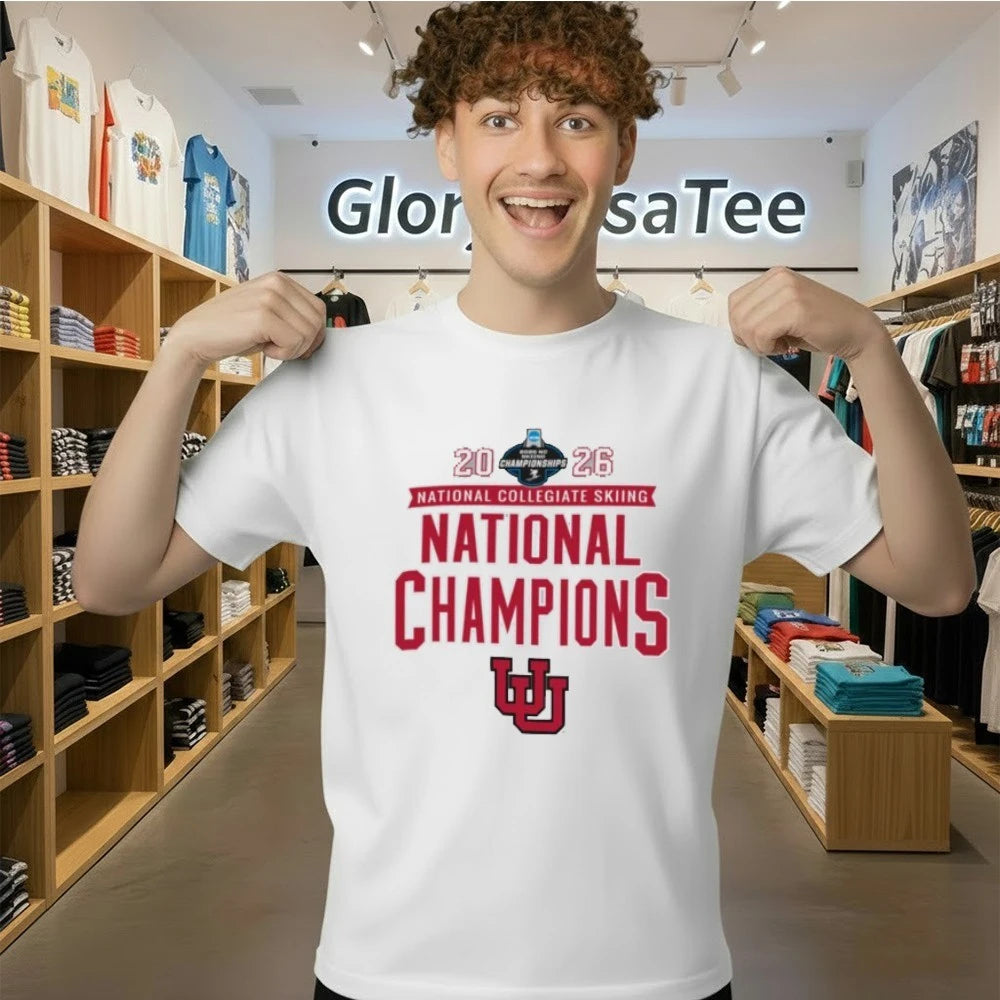 Utah Utes Champion Unisex 2026 NCAA Skiing National Champions T-Shirt