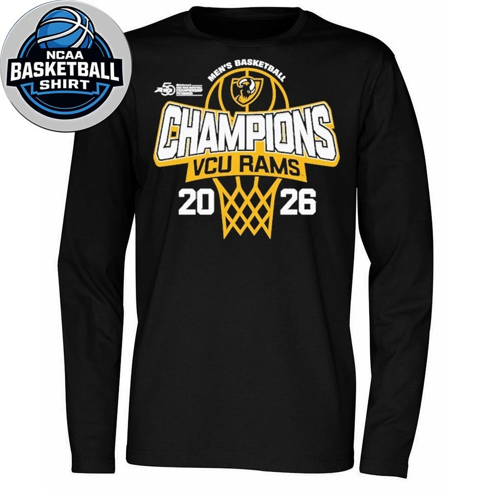 VCU Rams 2026 A-10 Men’s Basketball Tournament Champions Logo Shirt